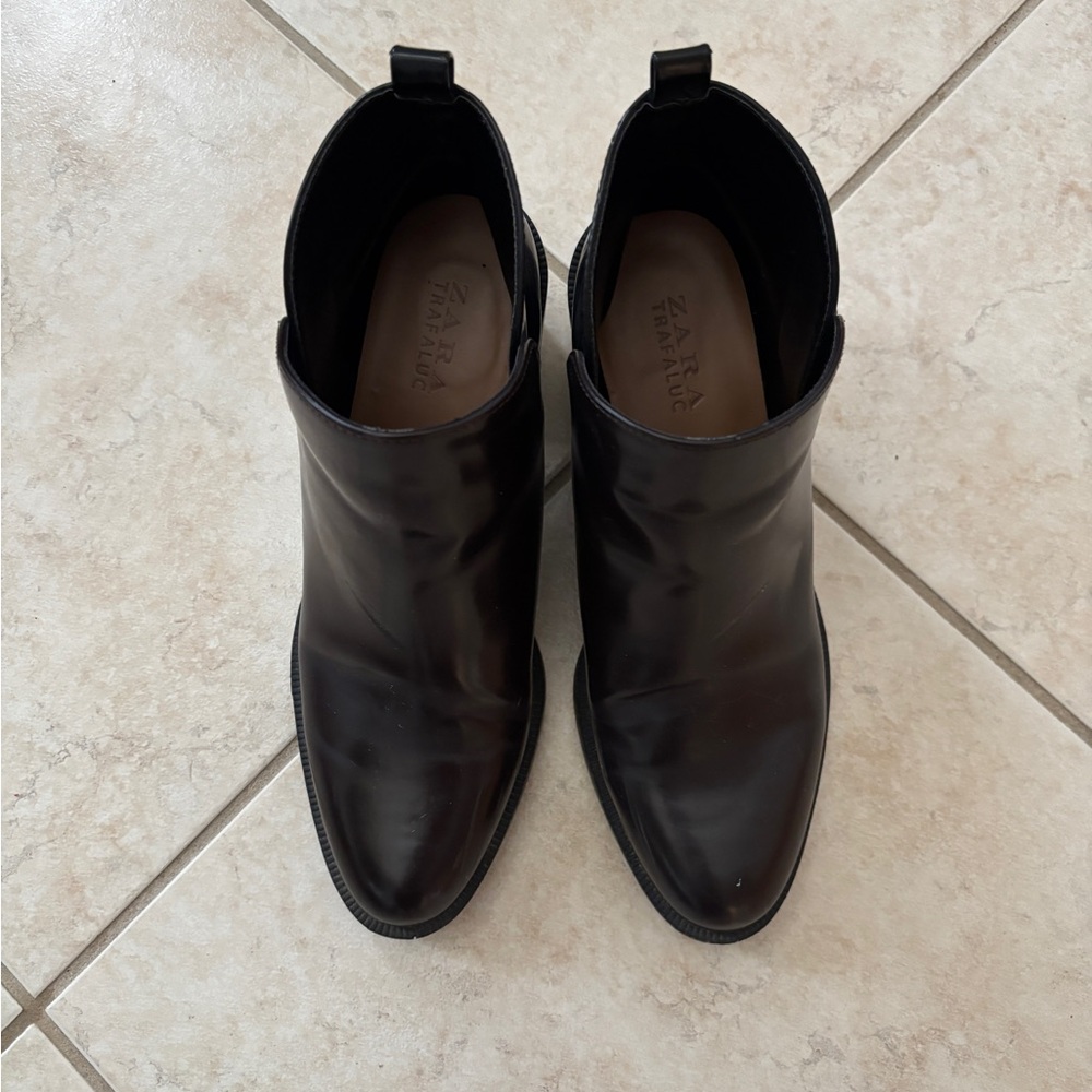 Zara heeled ankle boots